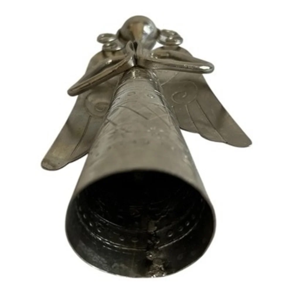 Handmade Polished Metal Angel Bell Danish Style Nativity Christmas Decor
